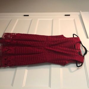 Forest Lily Red sleeveless dress